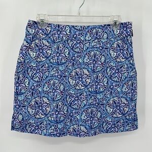 Vineyard Vines Blue Sand Dollar Side Zip Skort Skirt